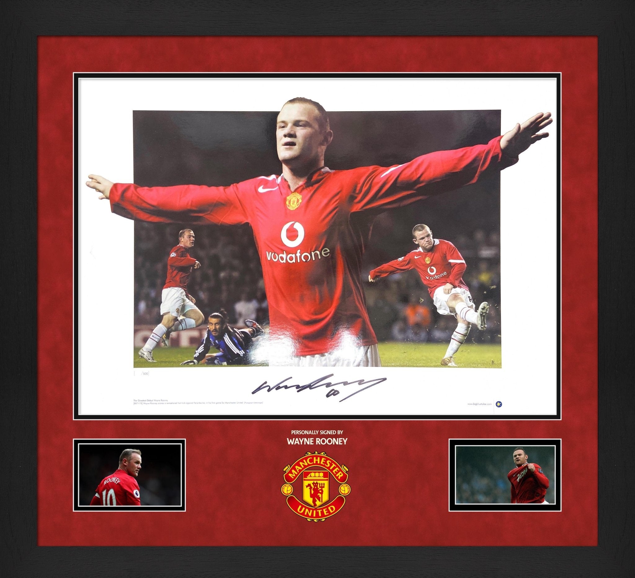 Wayne Rooney Manchester United Signed Photo Framed Display - Memorabilia Framers Shop
